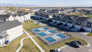 Aerial view of residential area