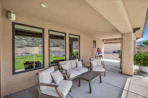 View of patio / terrace featuring an outdoor hangout area