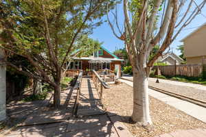 View of back of home and patio