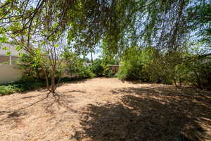 View of fenced backyard - very end of property