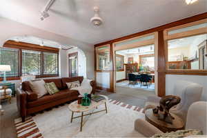 family room and sun room