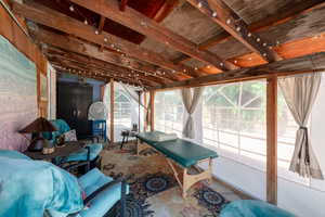 Sunroom / solarium / bistro area off garage