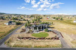 Aerial view of sparsely populated area