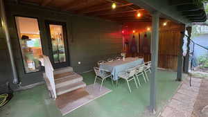 View of patio / terrace featuring entry steps