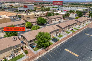 Aerial view of a mountainous background