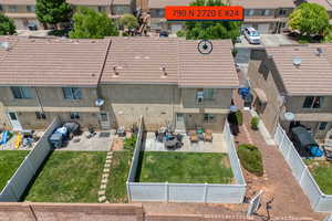 Aerial view of residential area