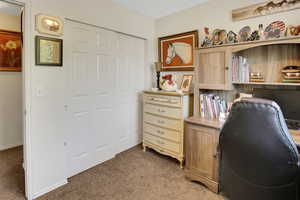 Office space featuring carpet