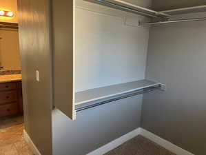 View of spacious closet in Master Bedroom
