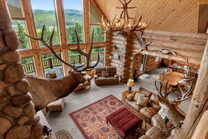 View of main living room from loft
