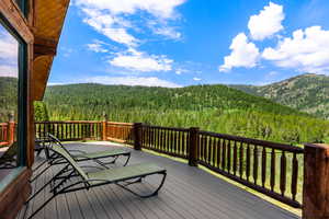 Deck with a view of Beaver Mountain Ski Resort