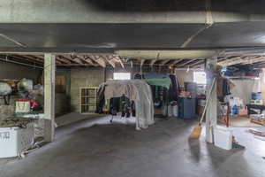 View of below grade area