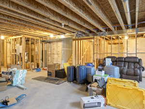 View of unfinished below grade area