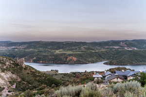 Water view featuring mountains