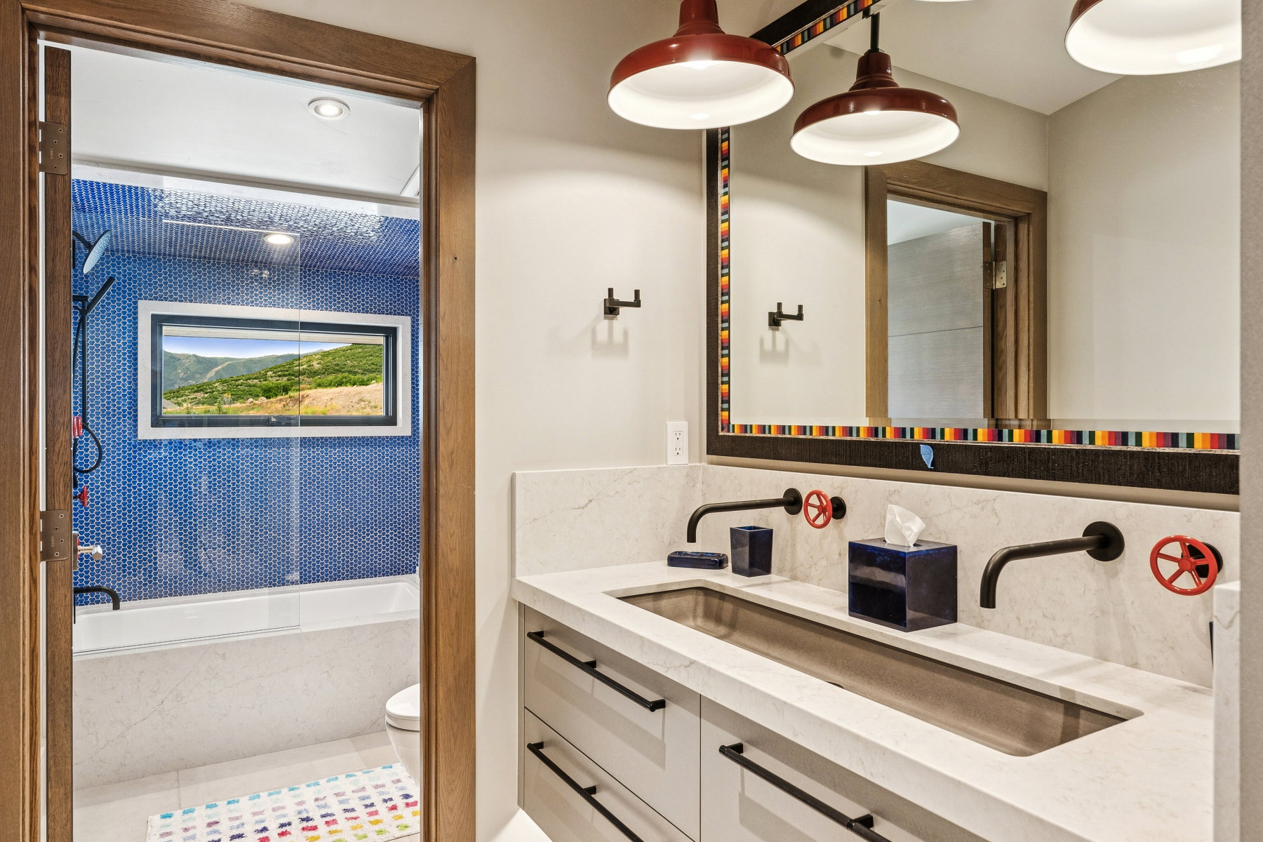 Full bath featuring tasteful backsplash, a bathtub, and vanity
