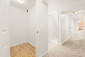 Hallway with baseboards