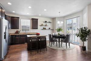 Virtually staged kitchen/dining