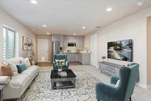 Virtually staged basement