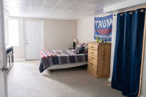 Bedroom featuring carpet