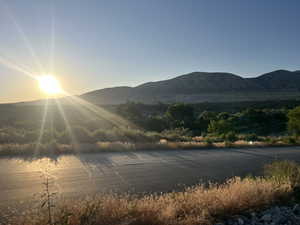 Mountain view, sunrise over the mountains