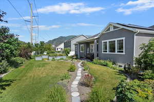 View of yard featuring a mountain view