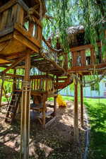 View of community jungle gym