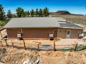 Horse barn with a mountain view