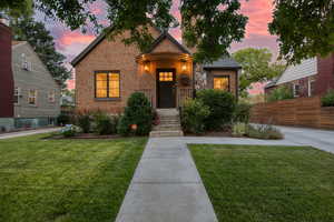 View of front of property featuring brick siding