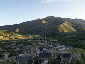 Mountain view with nearby suburban area