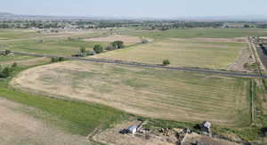 Aerial view of property's location with rural landscape