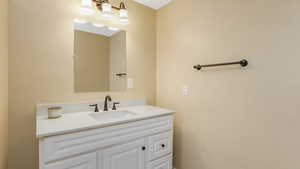 Bathroom featuring vanity