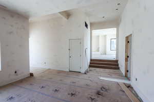Empty room featuring stairway
