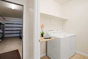 Laundry area with washer and dryer