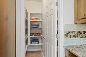 View of storage area