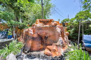 Exterior view water feature