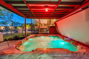 View of hot tub