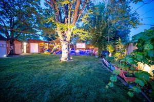 View of yard featuring a garden