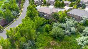 Aerial view of residential area