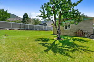 View of yard featuring a mountain view