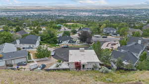 Aerial view of residential area