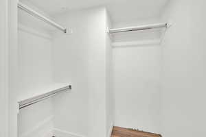 Spacious closet featuring wood finished floors