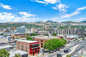 View of city featuring a mountainous background