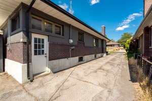 South exterior and driveway