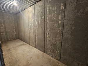 View of unfinished below grade area
