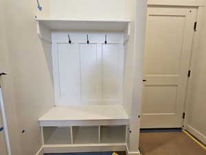 Mudroom with baseboards