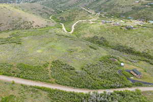 drone view facing W.