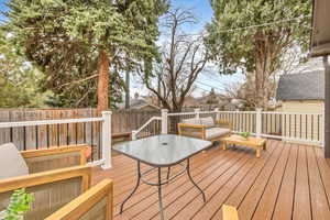 View of wooden deck