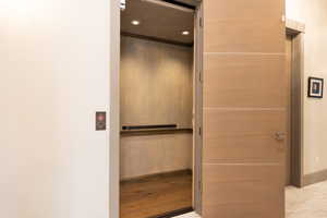Closet with elevator