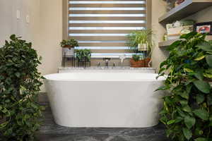 Bathroom with a freestanding tub