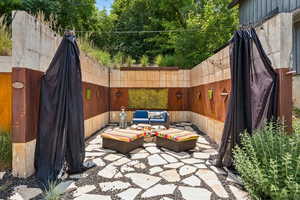 View of patio / terrace with an outdoor hangout area