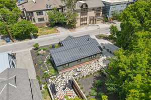 Aerial view of residential area